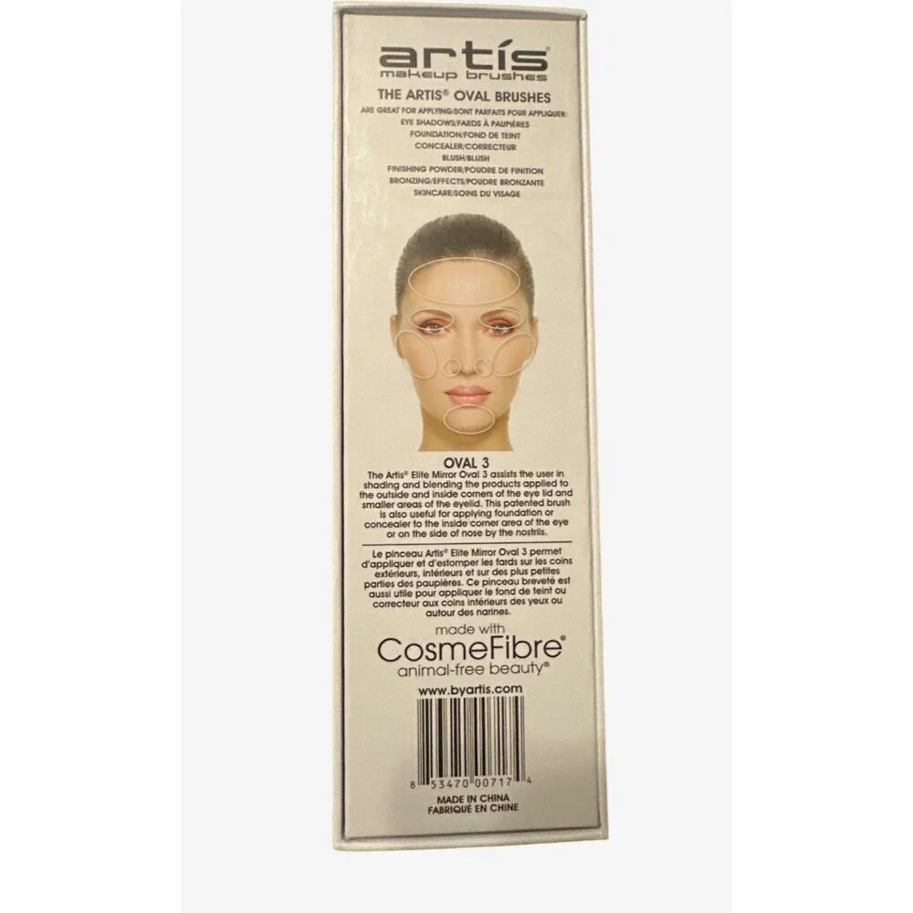 Artis Elite Collection Oval 3 Brush Mirror Finish CosmeFibre Animal-Free Bristle